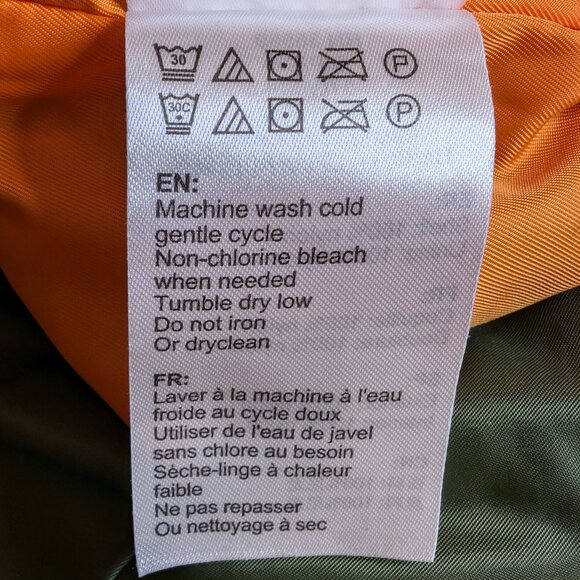 ALPHA INDUSTRIES SEAFARER anorak Sz S SAGE & ORANGE REMOVE B4 FLIGHT HIGH END !! - Picture 16 of 16